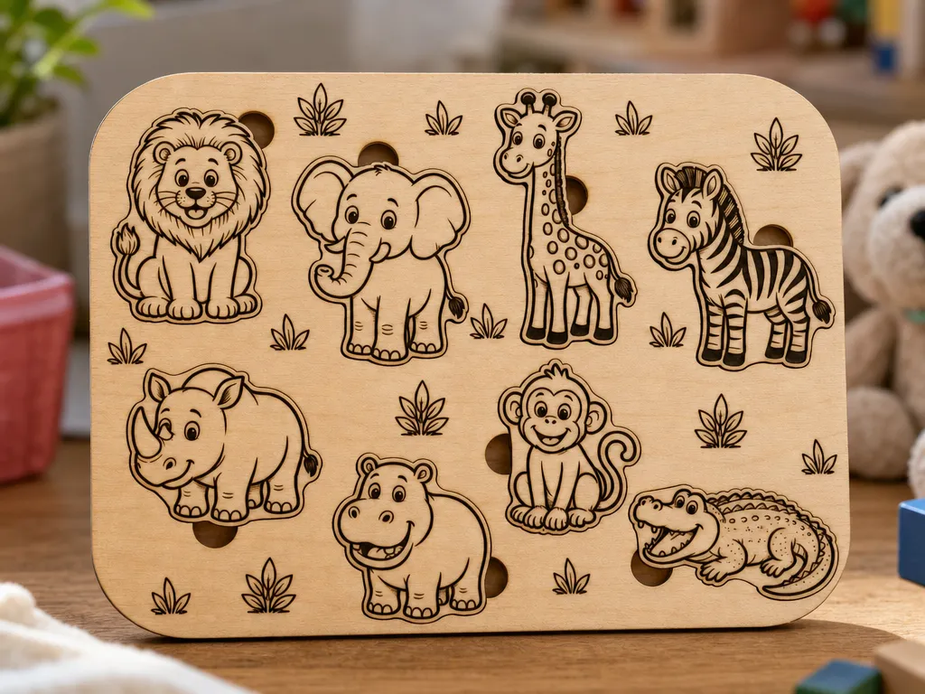 Safari Animals Montessori Safari Hayvanları - Görsel 1